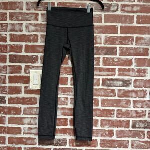 Lululemon Invigorate High-Rise Tight 25” Heathered Graphite Grey Size 4 EUC